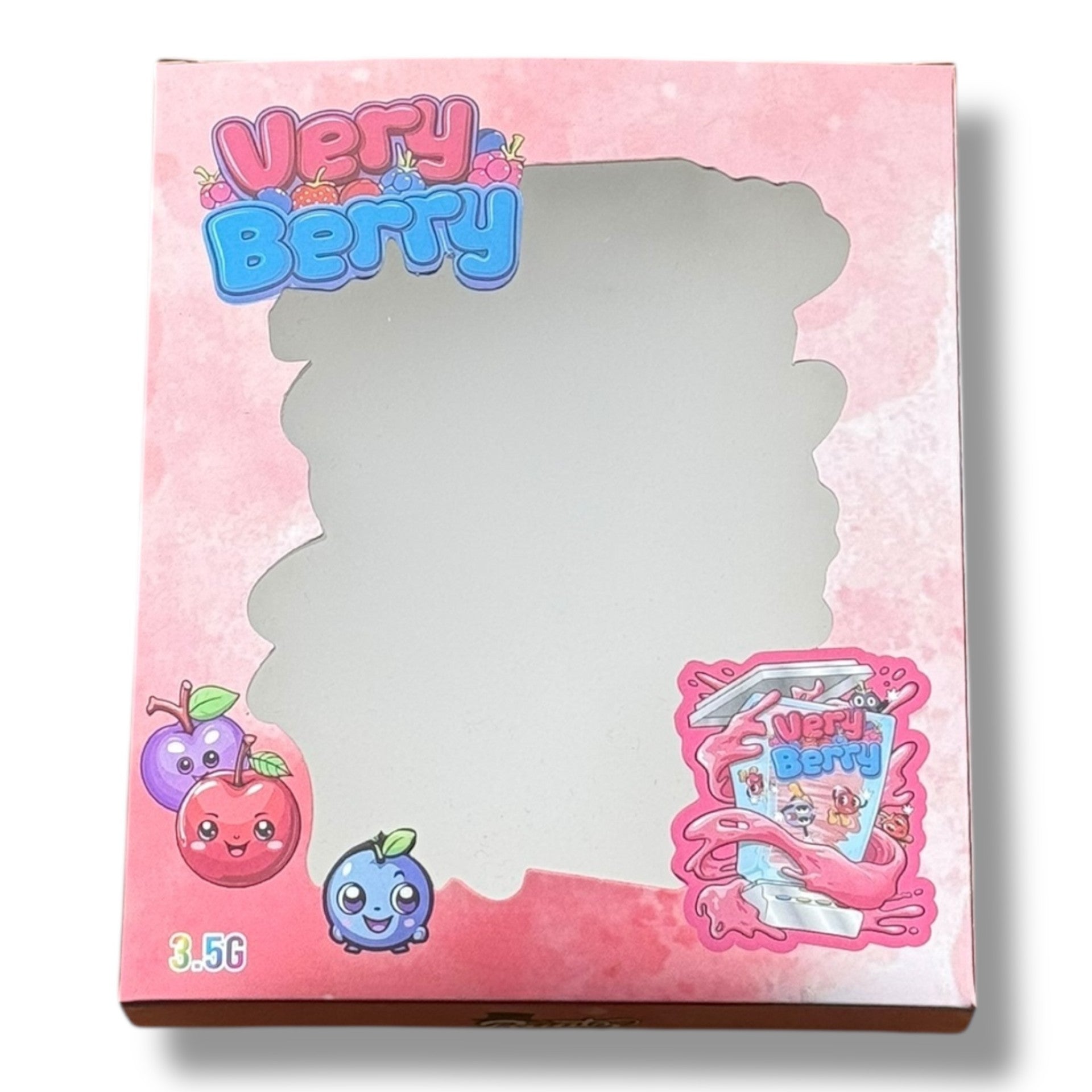 Very Berry 3.5g Mylar Bags & Boxes with Window