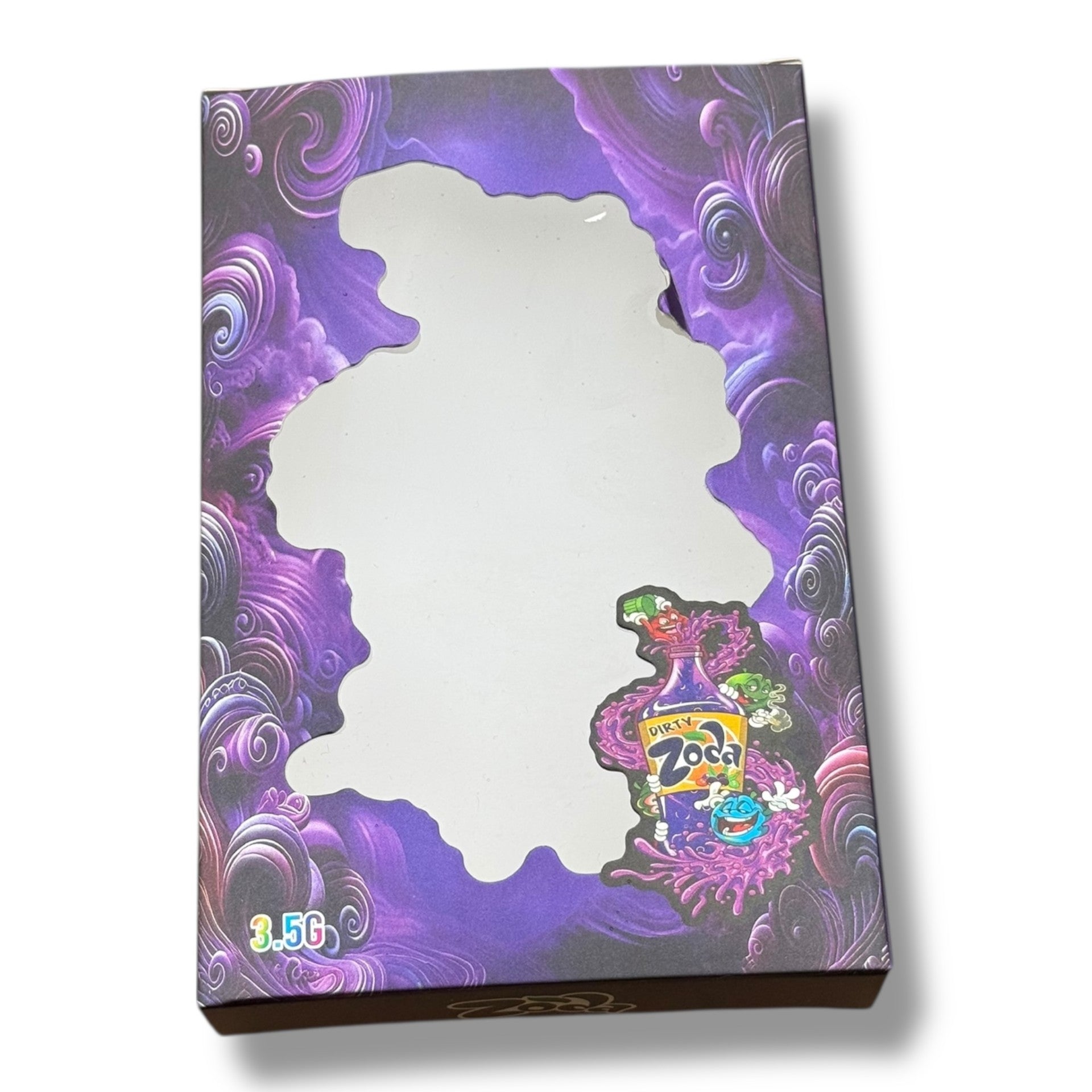 Dirty Zoda 3.5g Mylar Bags & Boxes with Window