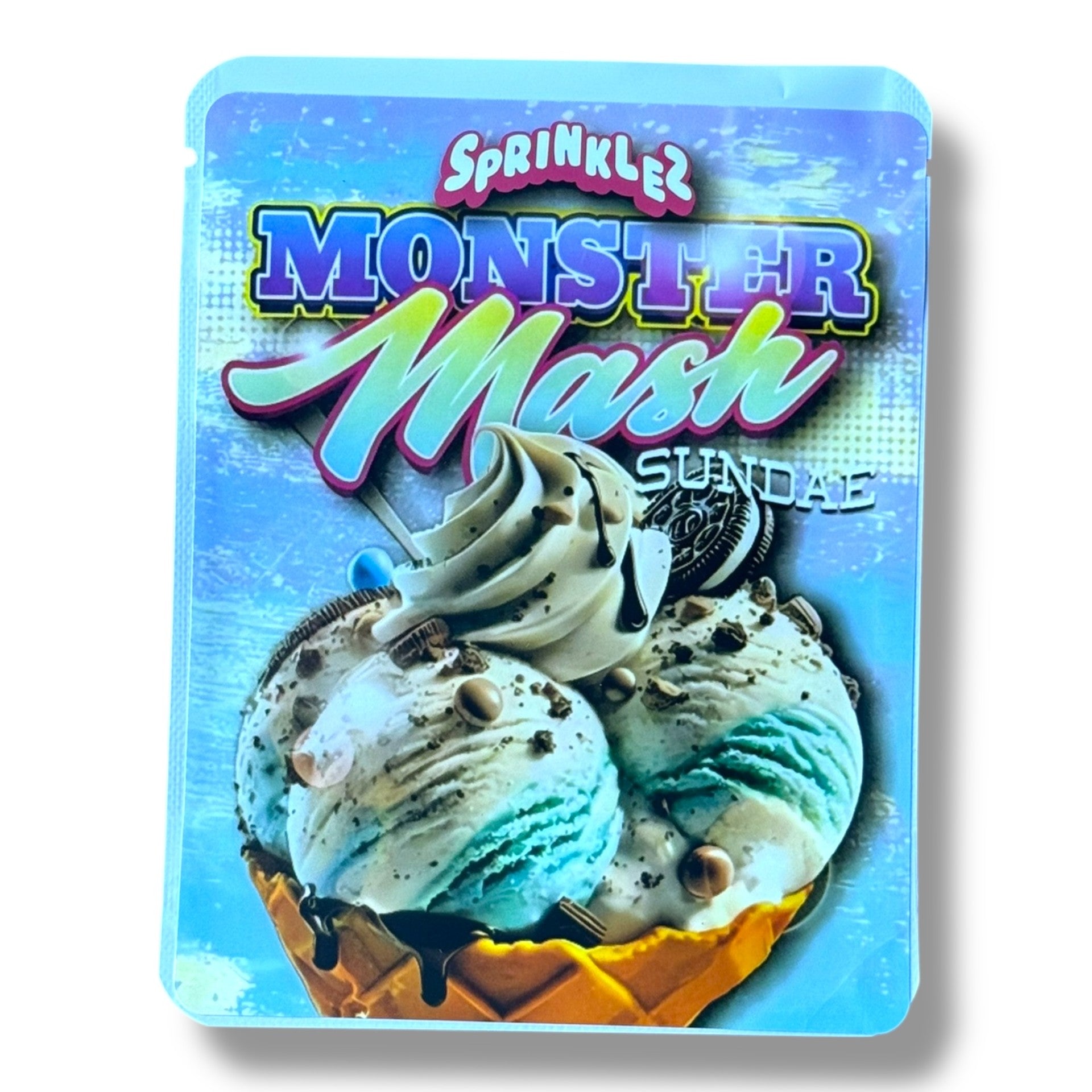 Sprinklez Monster Mash Sundae 3.5G Mylar Bags -With stickers and label