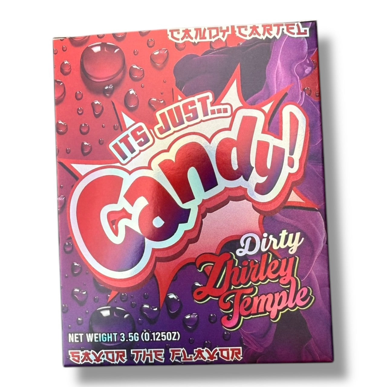 Candy Dirty Shirley Temple Mylar Bags with Boxes 3.5g Box Packaging Candy Cartel