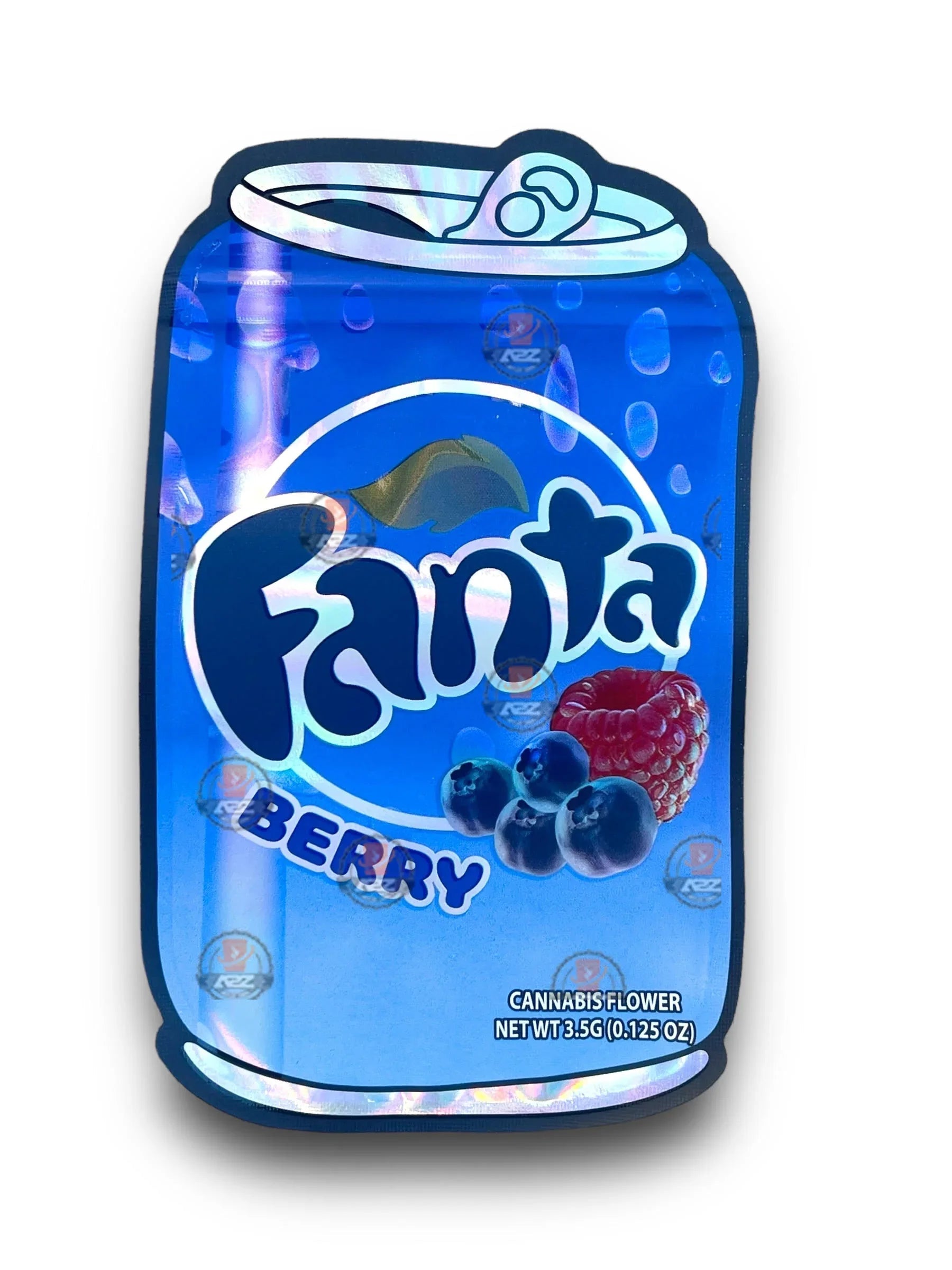 Fanta Berry 3.5G Mylar Bags Holographic - Black Unicorn Hub