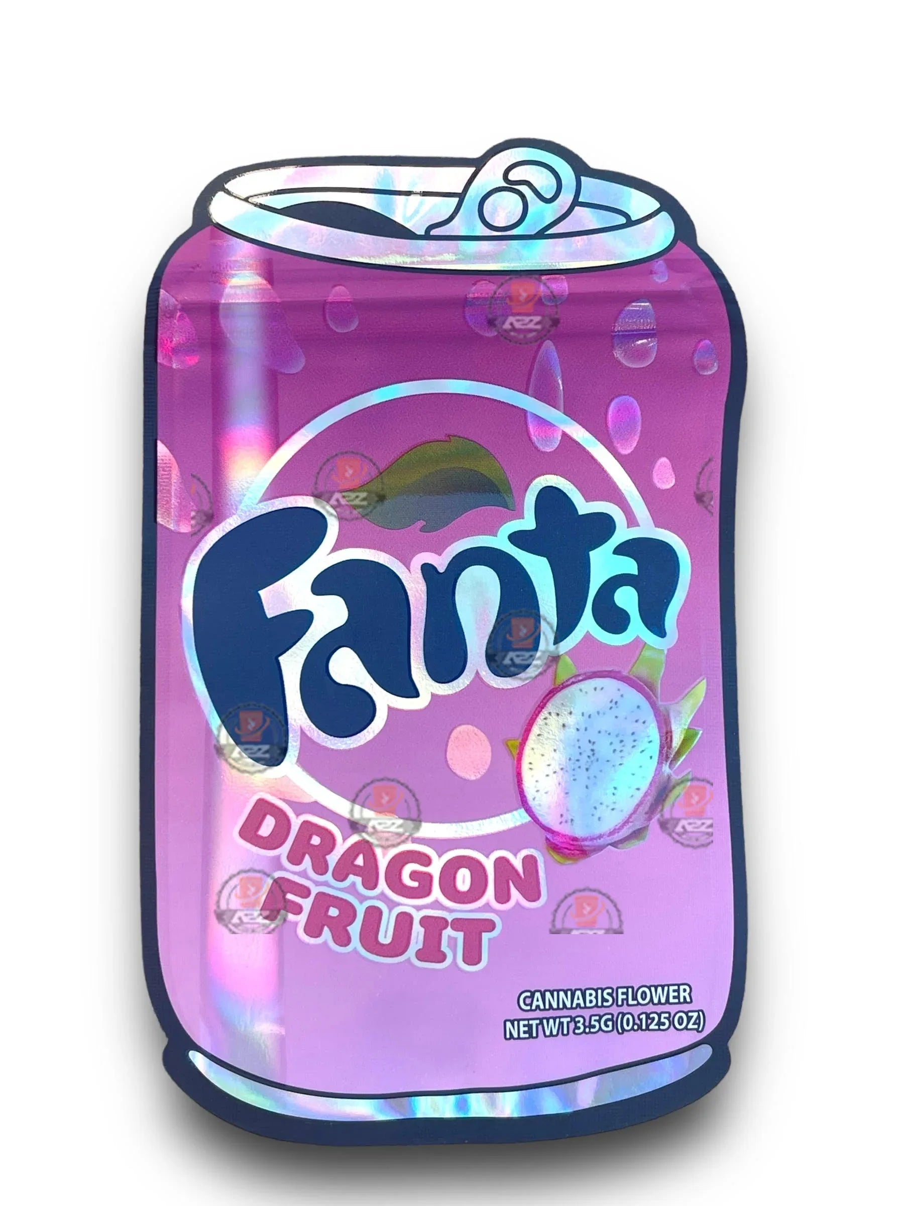 Fanta Dragon Fruit 3.5G Mylar Bags Holographic - Black Unicorn Hub