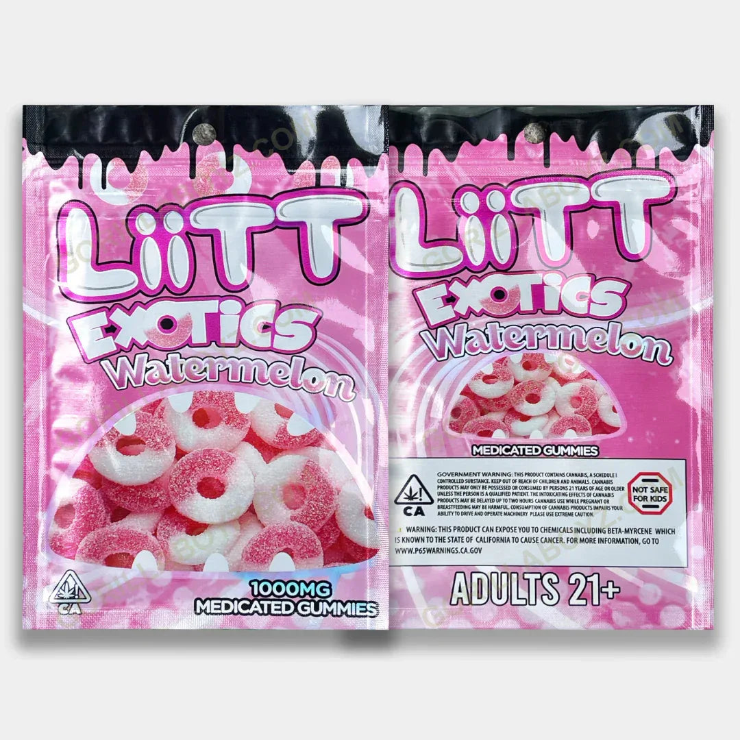 Liitt Exotics Watermelon 3.5g Mylar Bag 1000MG (Packaging Only) - Black Unicorn Hub