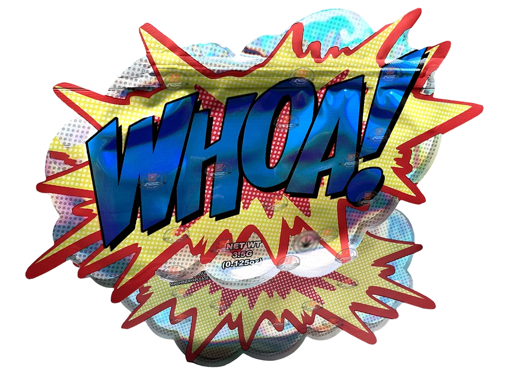 WHOA Lil Baby Cut Out Mylar Bags 3.5g Die Cut Holographic - Black Unicorn Hub