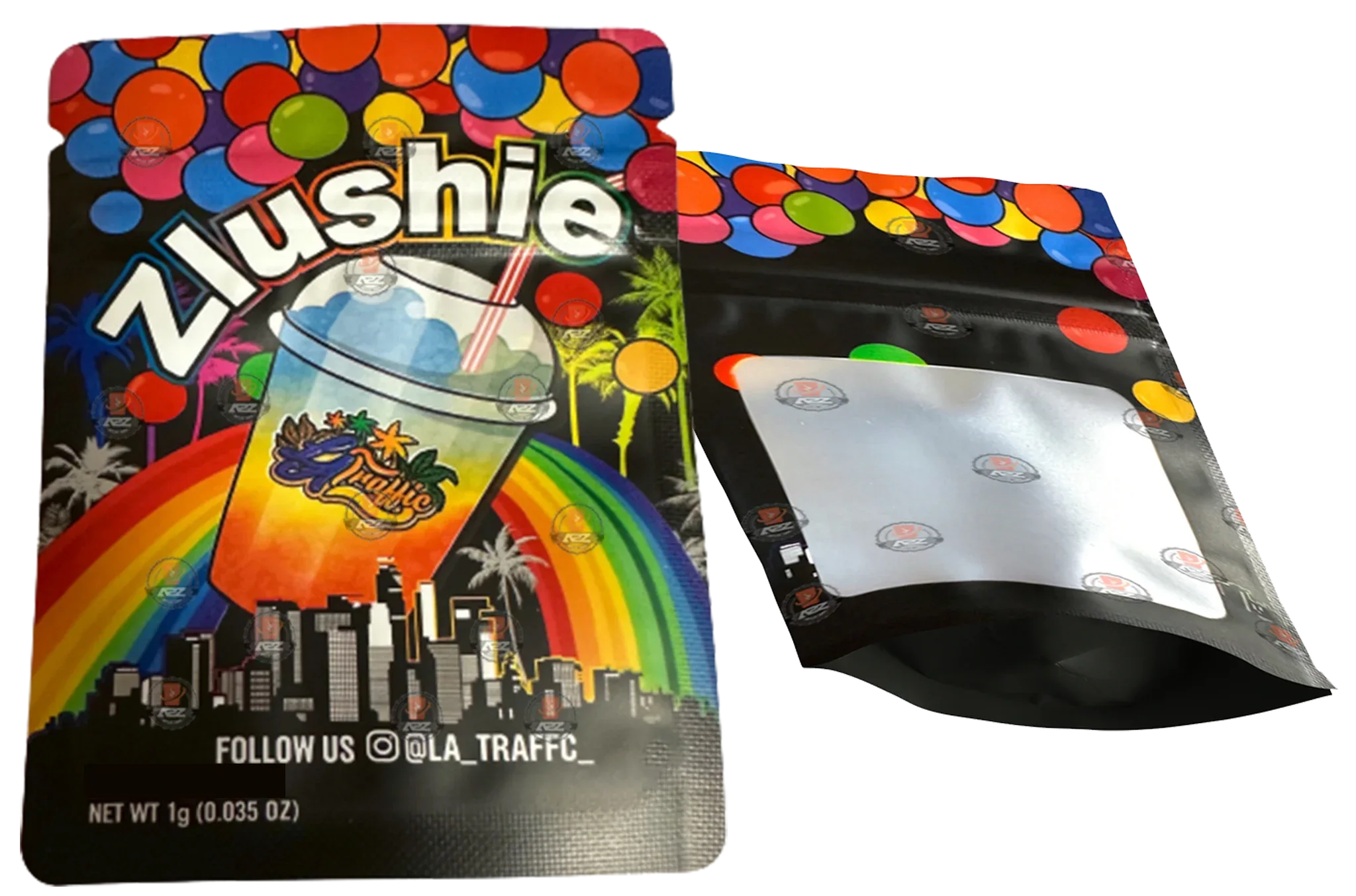 Zlushie 1 Gram Mylar bags with window - Packaging Only - Black Unicorn Hub